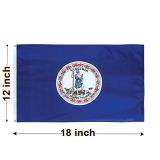 12"x18" Virginia Nylon Outdoor Flag